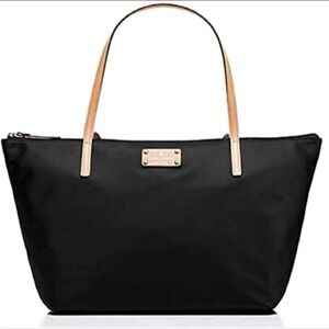 Kate Spade Black and Tan Tote Bag with Sleek Design